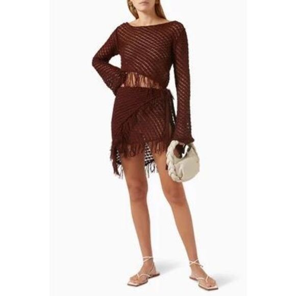 Savannah Morrow Ammoudi Mini Skirt in Cotton-knit NEW - Picture 2 of 6